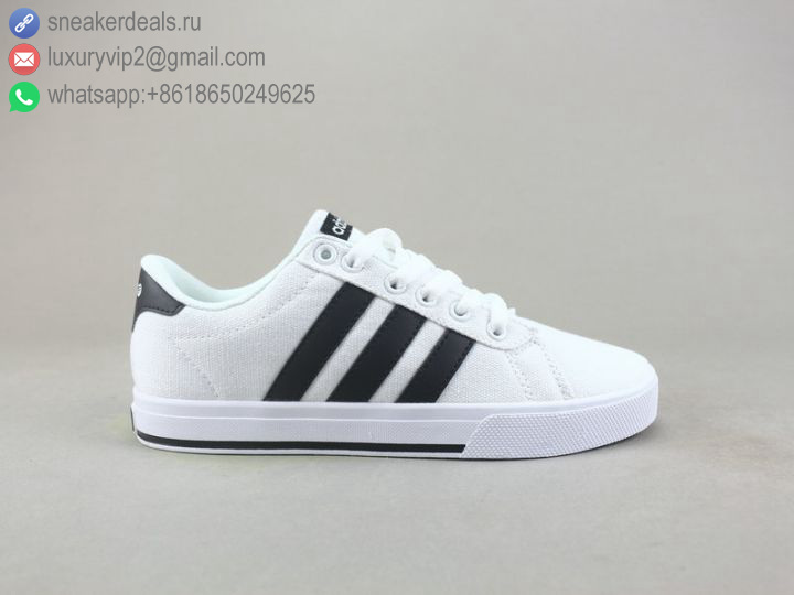 ADIDAS NEO RUNNEO LOW WHITE BLACK UNISEX CANVAS SKATE SHOES